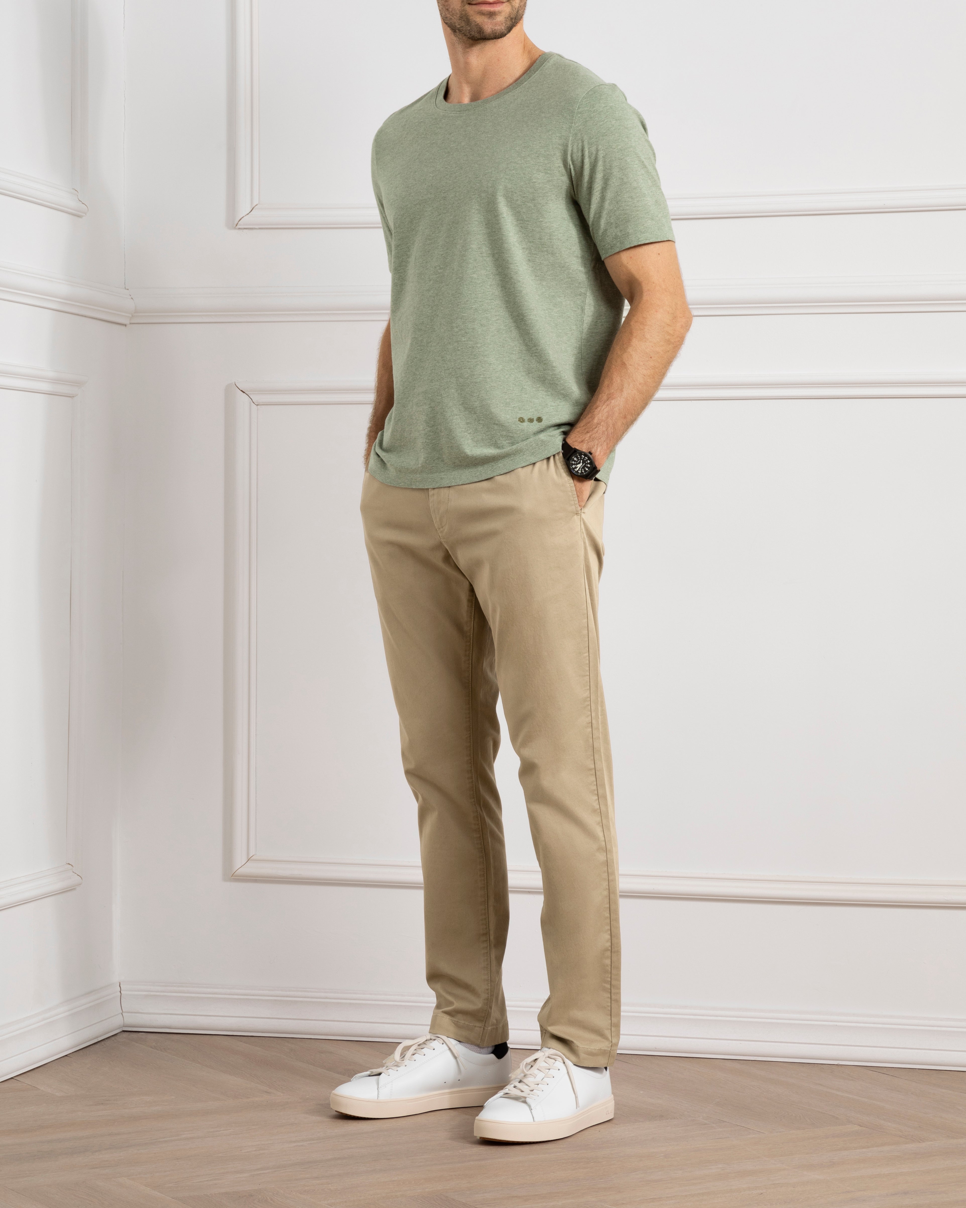 Olive Heather Village Heather Tee Mens Summer T Shirt Short Sleeve Shirt 