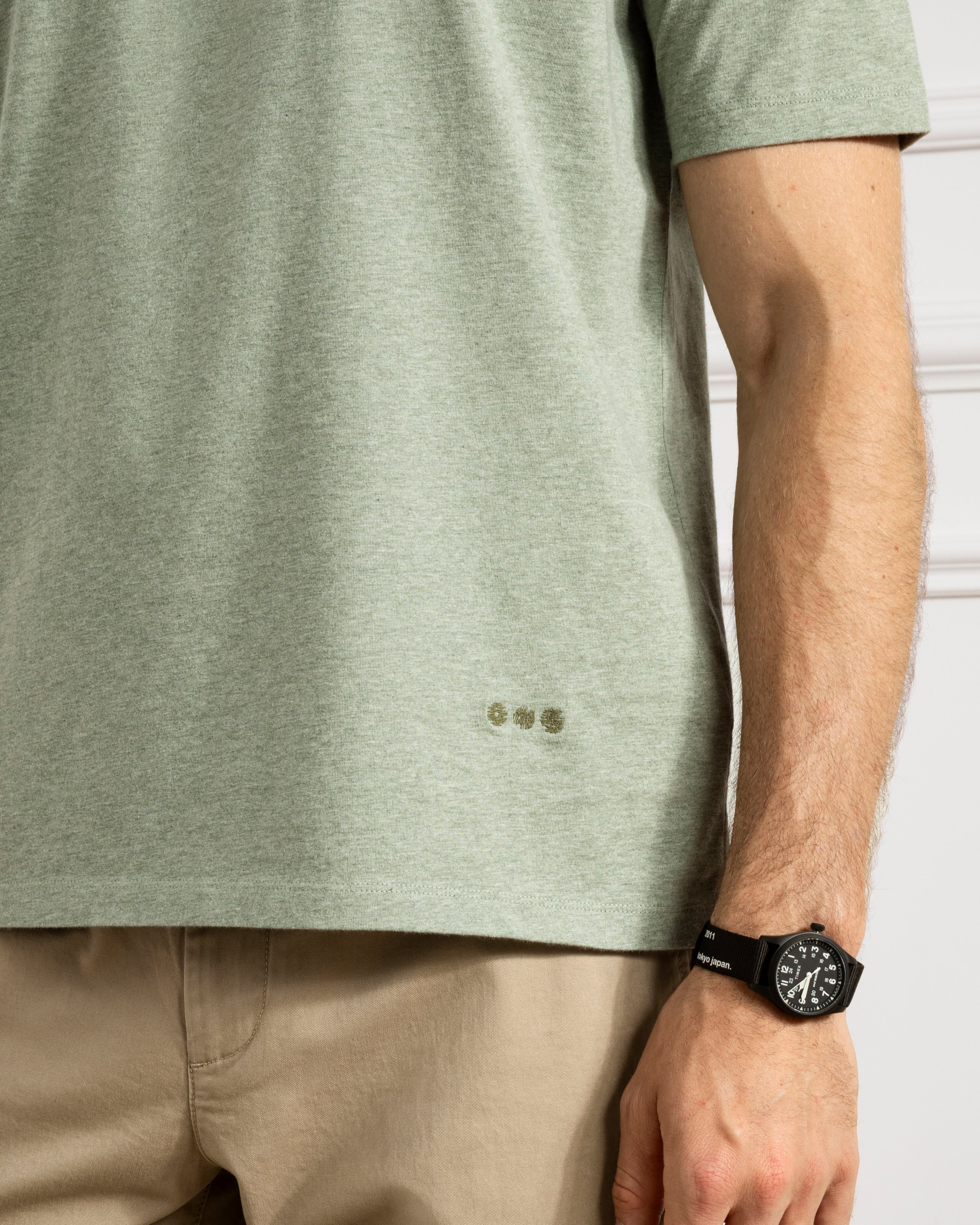 Olive Heather Village Heather Tee Mens Summer T Shirt Short Sleeve Shirt 