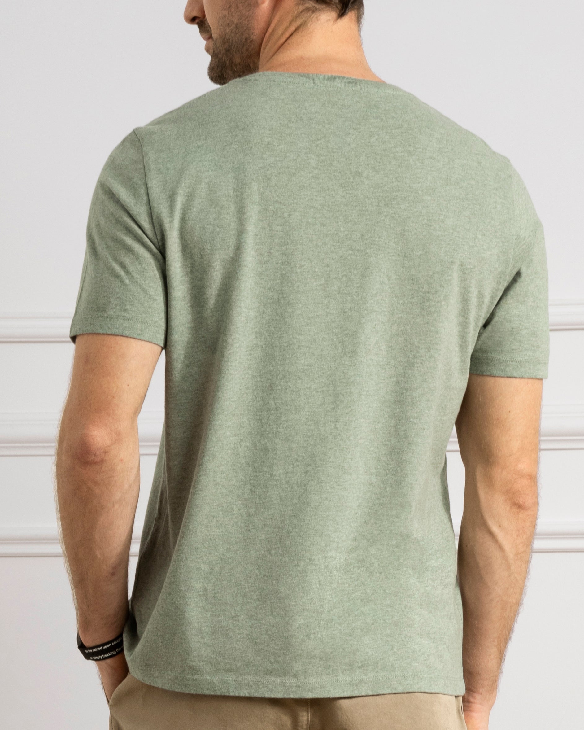 Olive Heather Village Heather Tee Mens Summer T Shirt Short Sleeve Shirt 
