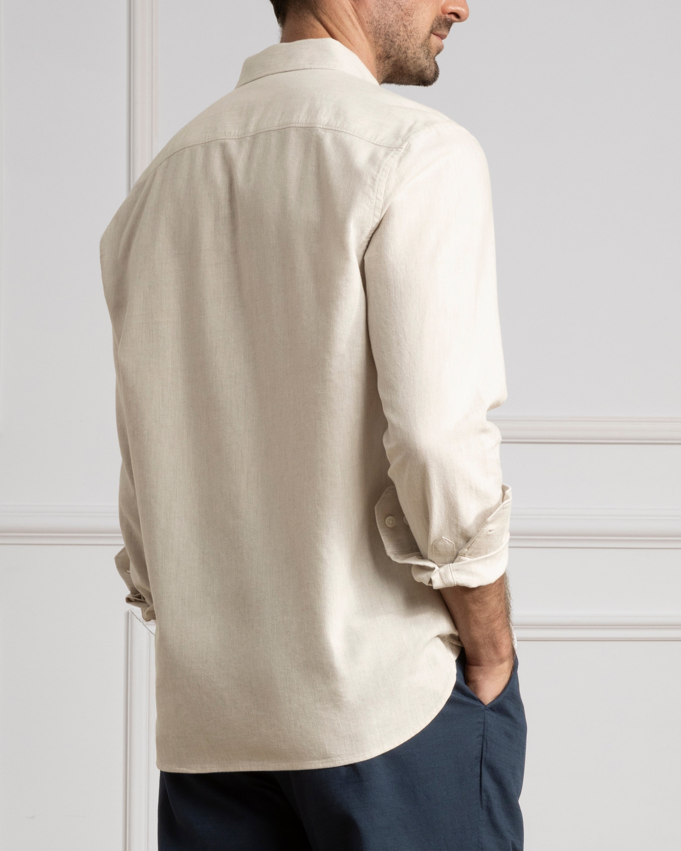 Off White Fulton Heather Oxford Shirt Mens Button Down Dress Shirt Heather Oxford Shirt Button Down Collar 