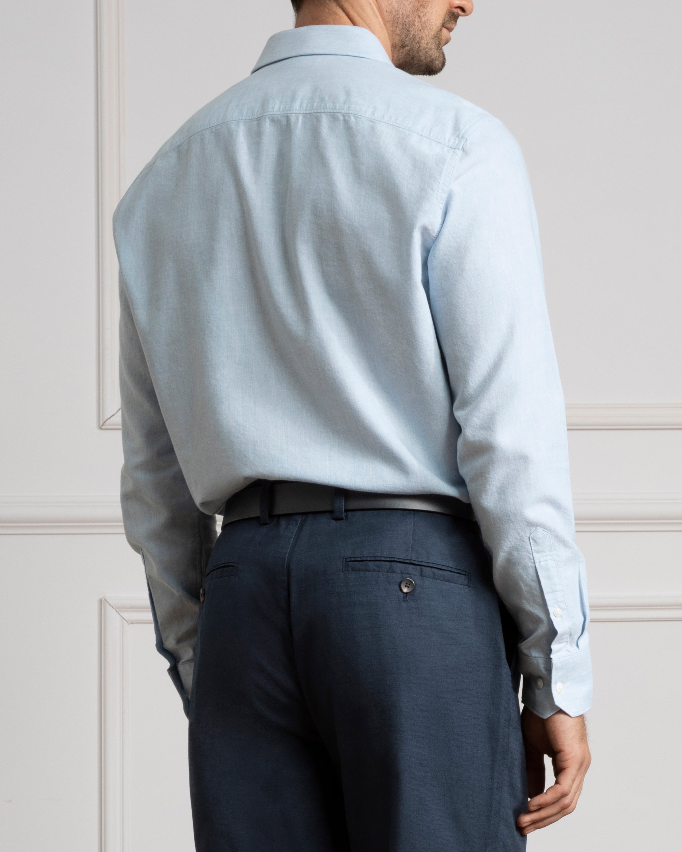 Lt Blue Heather Adrian Heather Oxford Shirt Mens Oxford Shirt Mens Button Up Spread Collar Shirt All Seasons