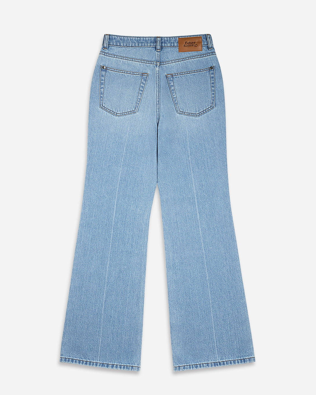 Lt Indigo Boot Cut Slit Jeans Womens Lt Indigo Denim Womens Slit Jeans Open Leg Jeans 