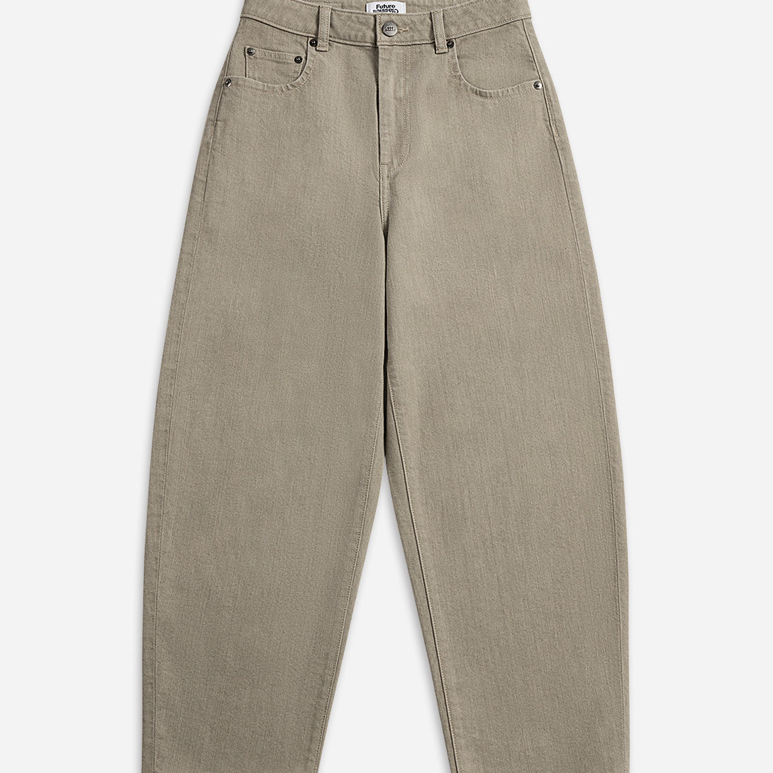 Stone Brown Barrel Jeans Sand Womens Barrel Leg Jeans Light Brown Womens Denim 