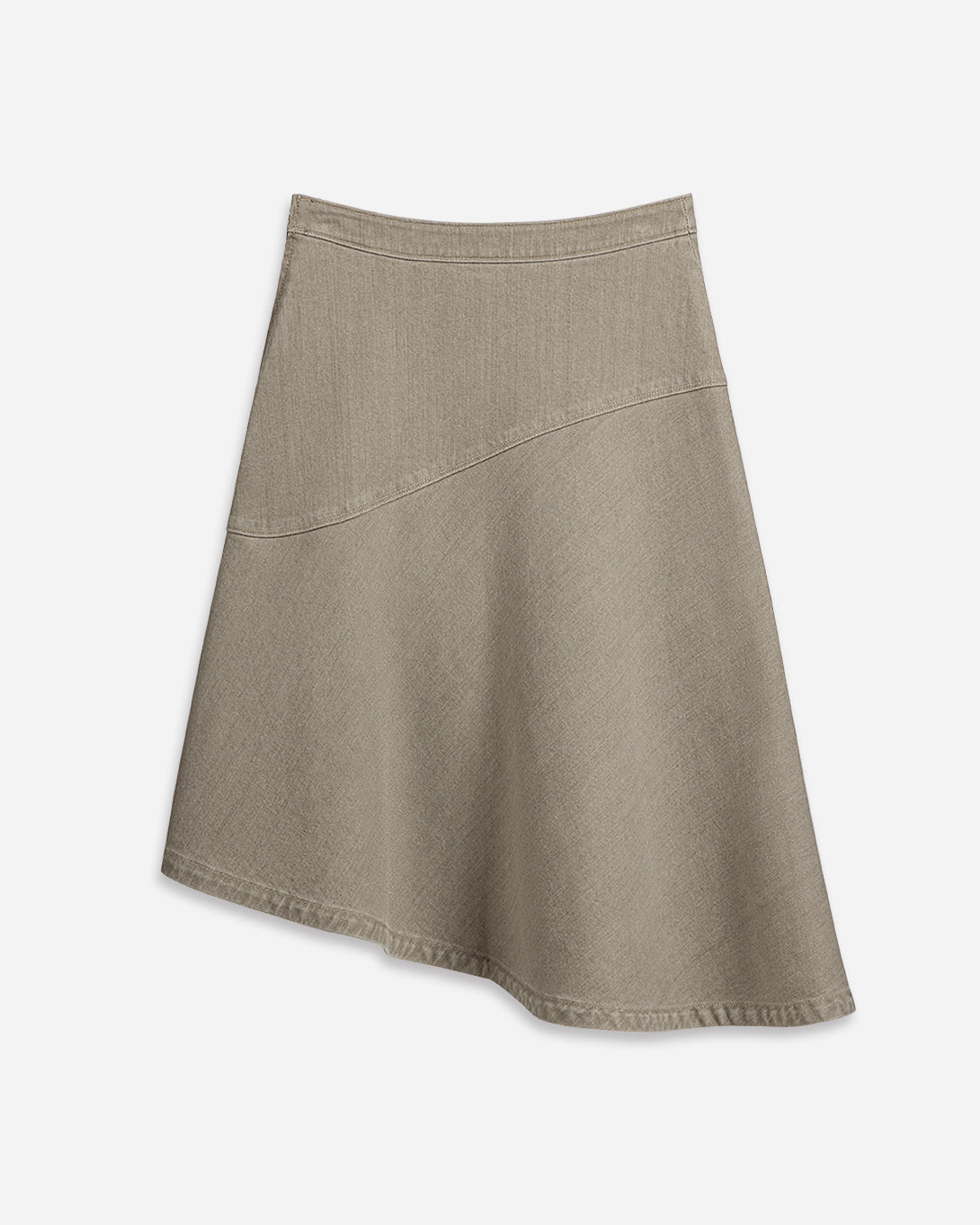 Stone Brown Asymmetric Denim Skirt Sand Womens Light Brown Skirt Summer Skirt 