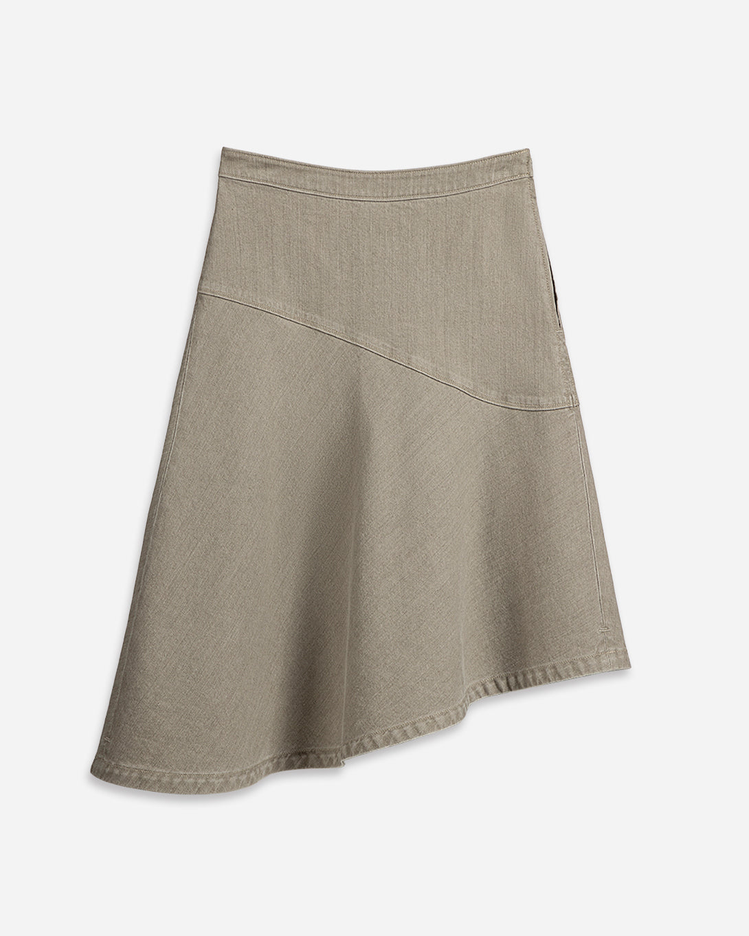 Stone Brown Asymmetric Denim Skirt Sand Womens Light Brown Skirt Summer Skirt 
