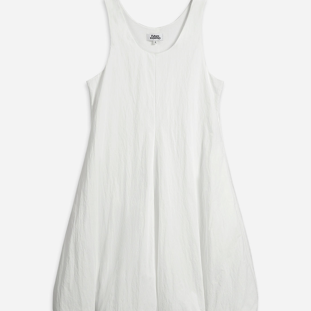Pure White Cloud Dress Womens Sleeveless Dress Pleated Dress Womens Short Length Dress 