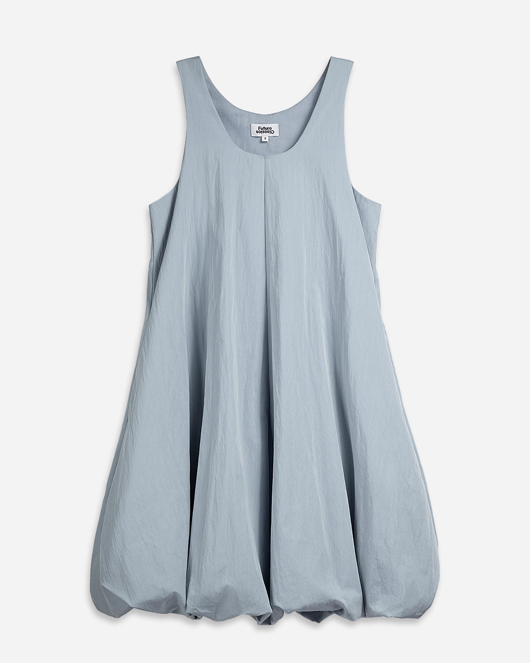 Sea Blue Cloud Dress Womens Sleeveless Dress Pleated Dress Womens Short Length Dress 