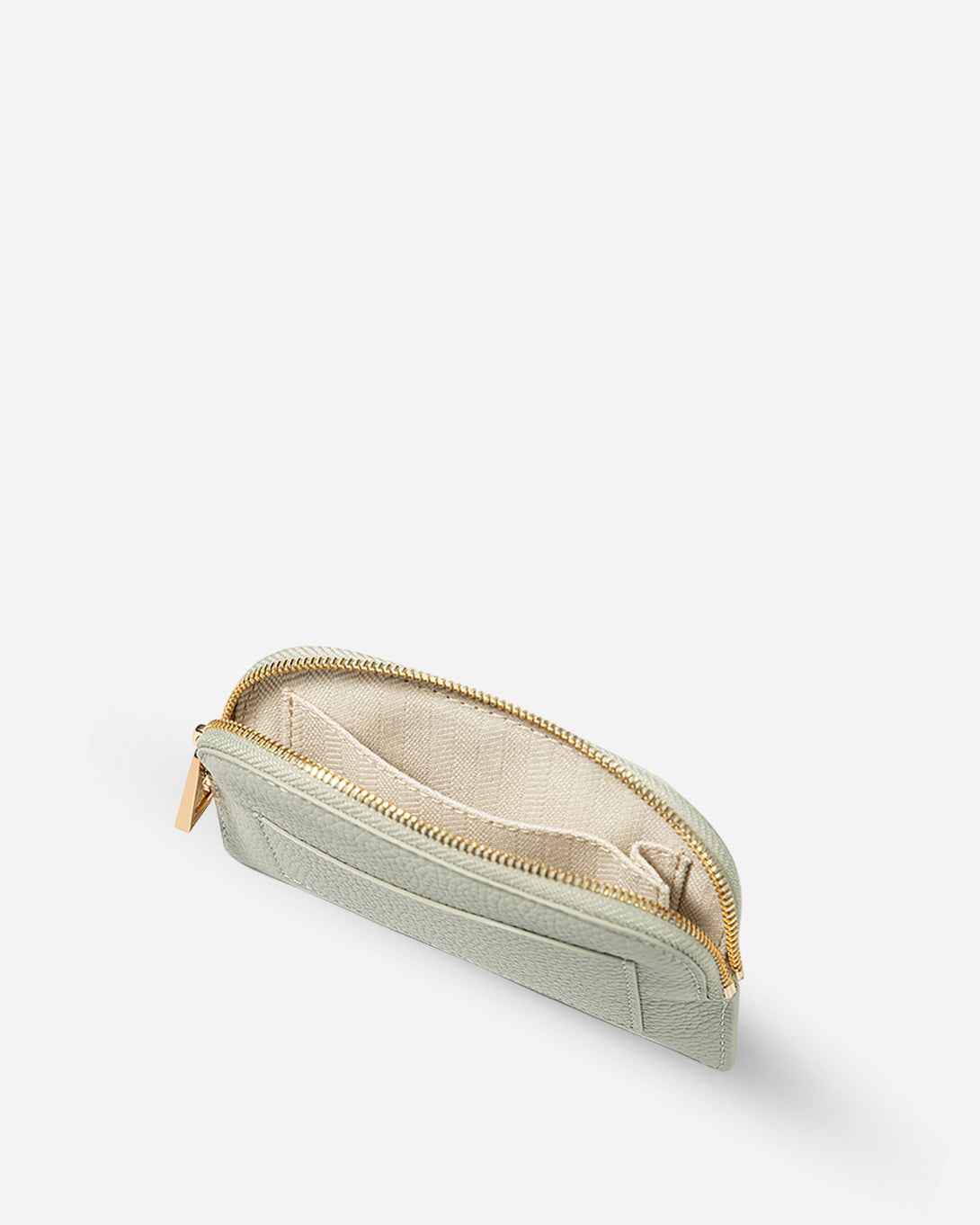 Seaweed Green Coin Pouch Womens Small Leather Pouch Coin Leather Bag 