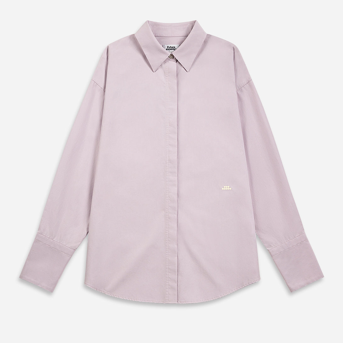 Iris Purple Back Slit Shirt Womens Button Up Shirt Long Sleeve Woven Shirt Womens Collared Dress Shirt 