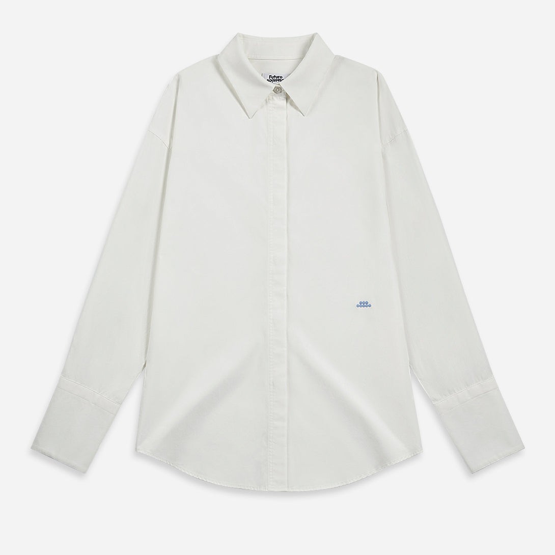 Off White Back Slit Shirt Womens Long Sleeve Women Shirt Womens Collared Button Up 