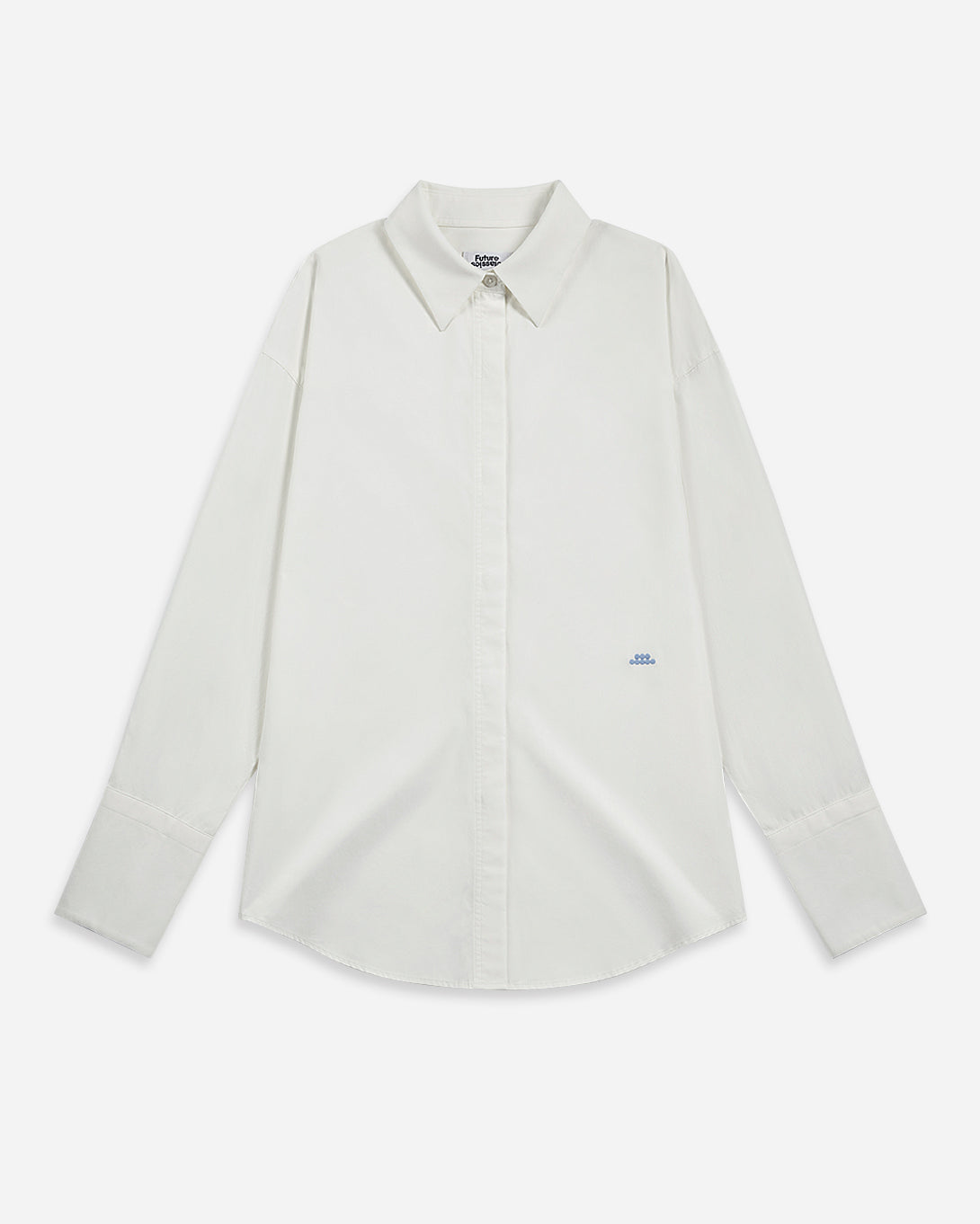 Off White Back Slit Shirt Womens Long Sleeve Women Shirt Womens Collared Button Up 