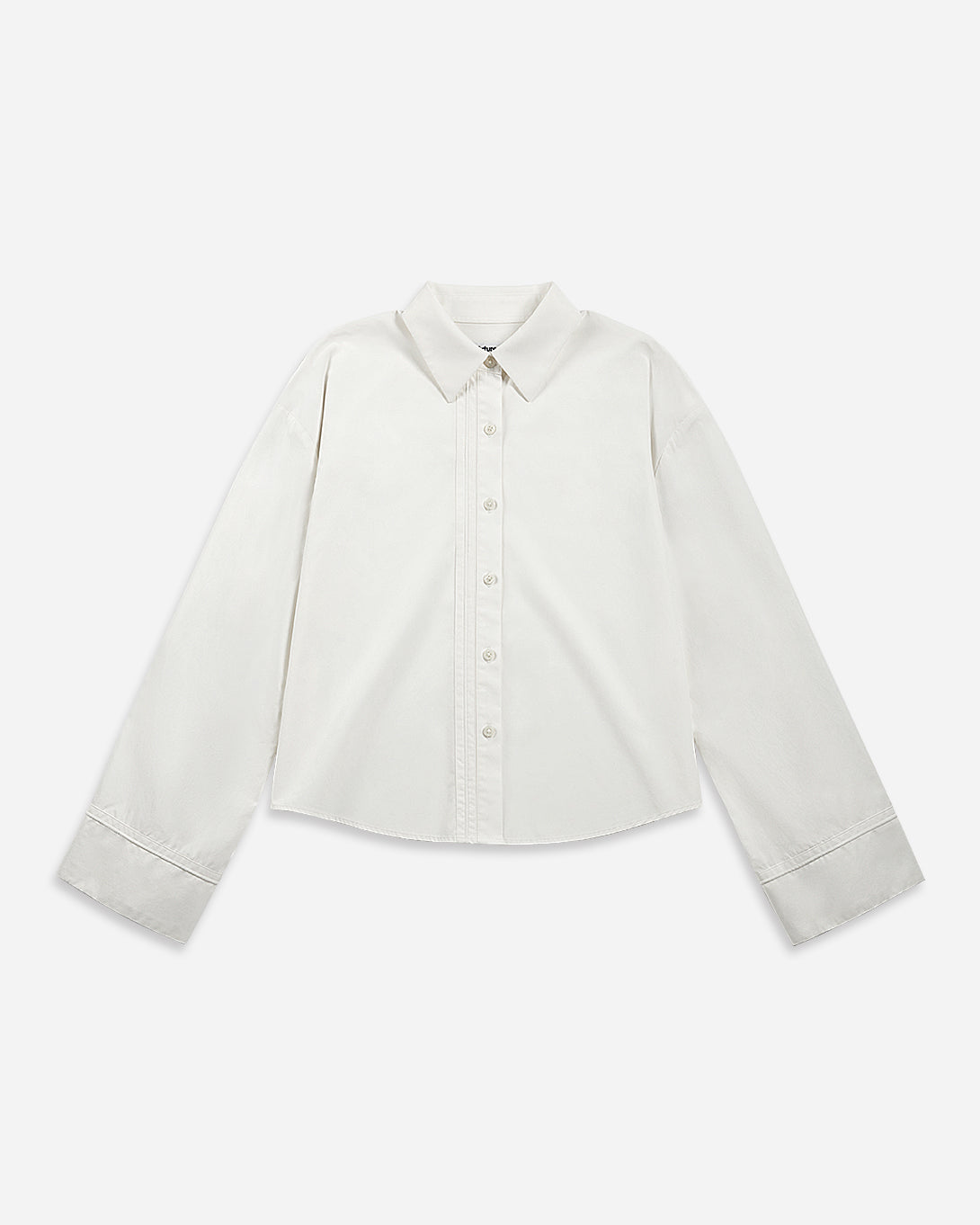 Off White Bell Sleeve Boxy Shirt Womens Collared Button Up Shirt Womens Woven Dress Shirt 