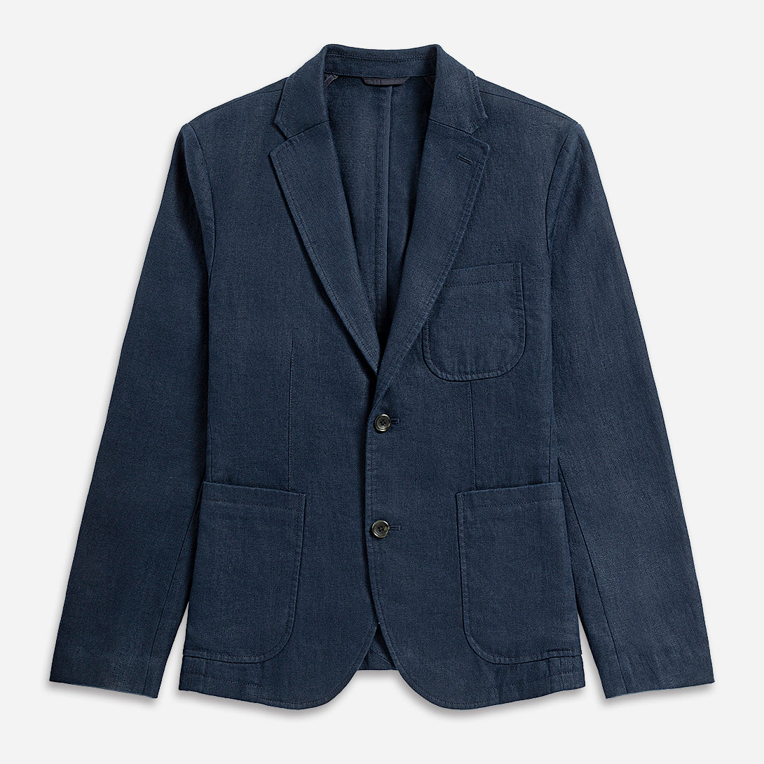 Navy Perry Linen Blazer Mens Linen Navy Blazer Mens Sports Coat 