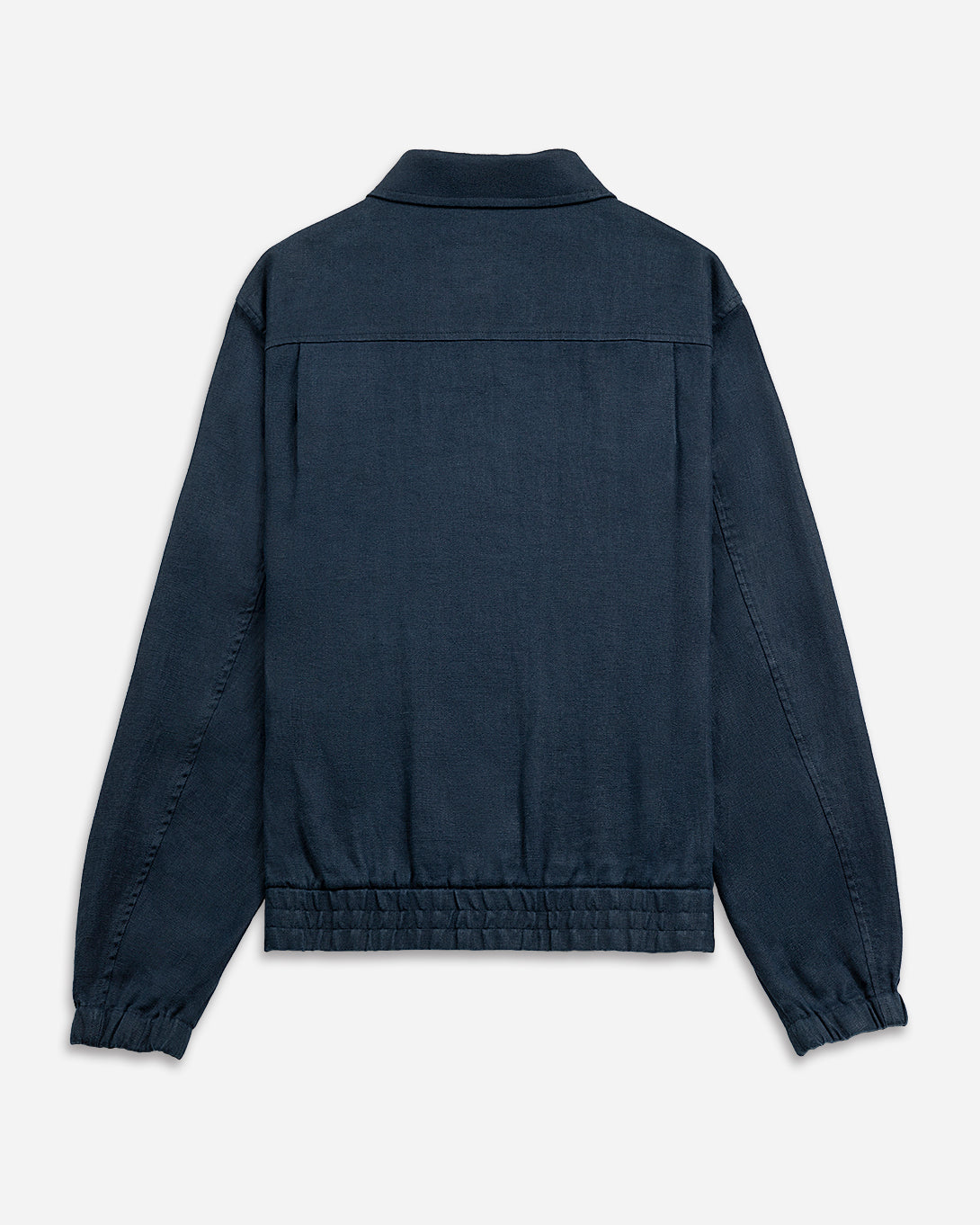 Navy Connor Linen Jacket Mens Linen Zip Up Jacket 