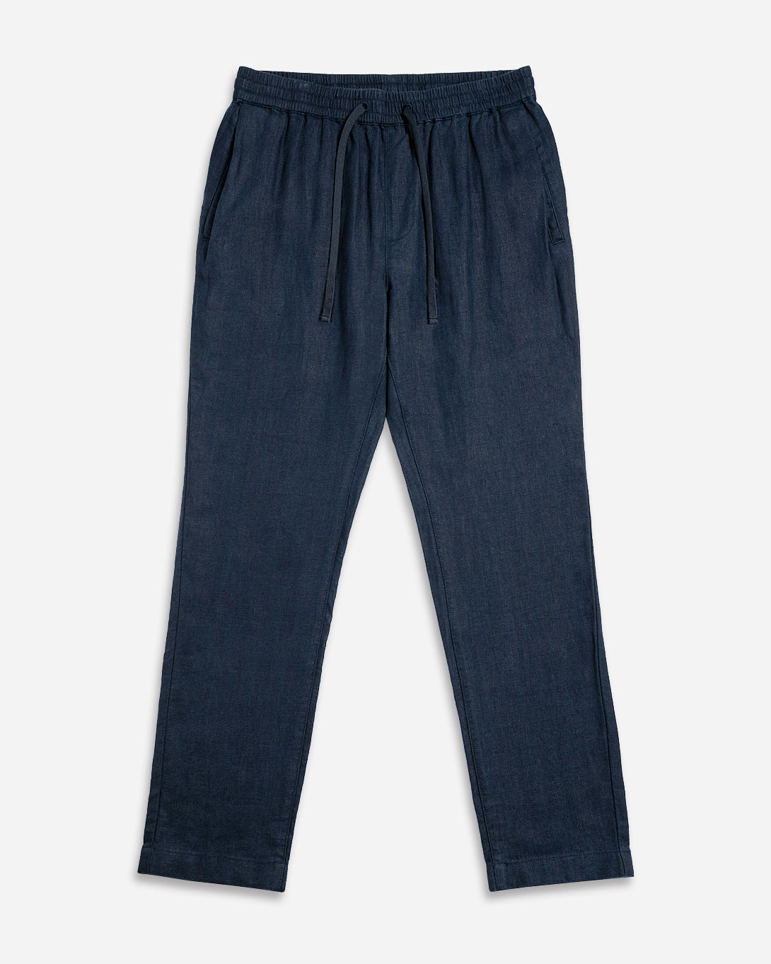 Navy Ward Linen Pants Mens Linen Drawstring Pants Lightweight Summer Pants 