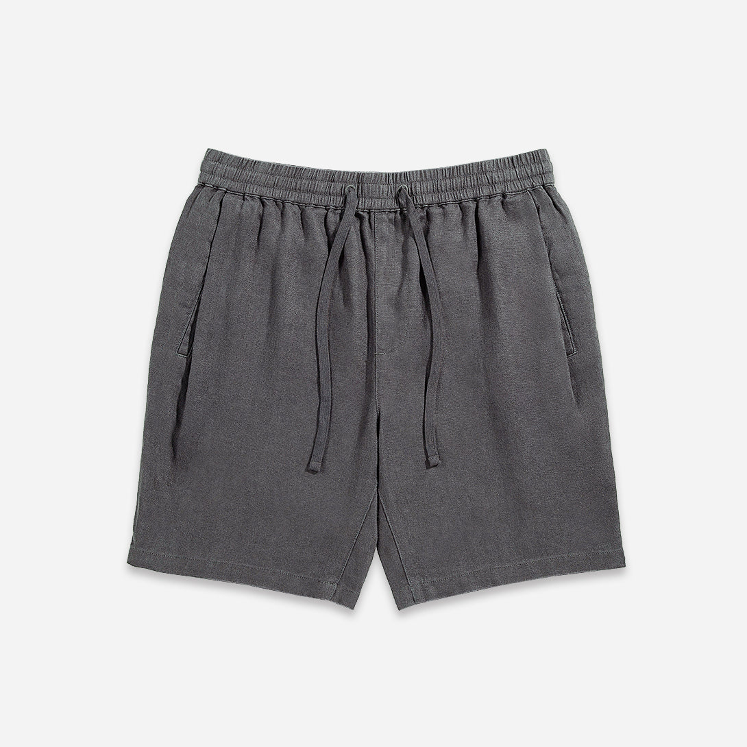 Forged Iron Ward Linen Shorts Mens Linen Drawstring Shorts 
