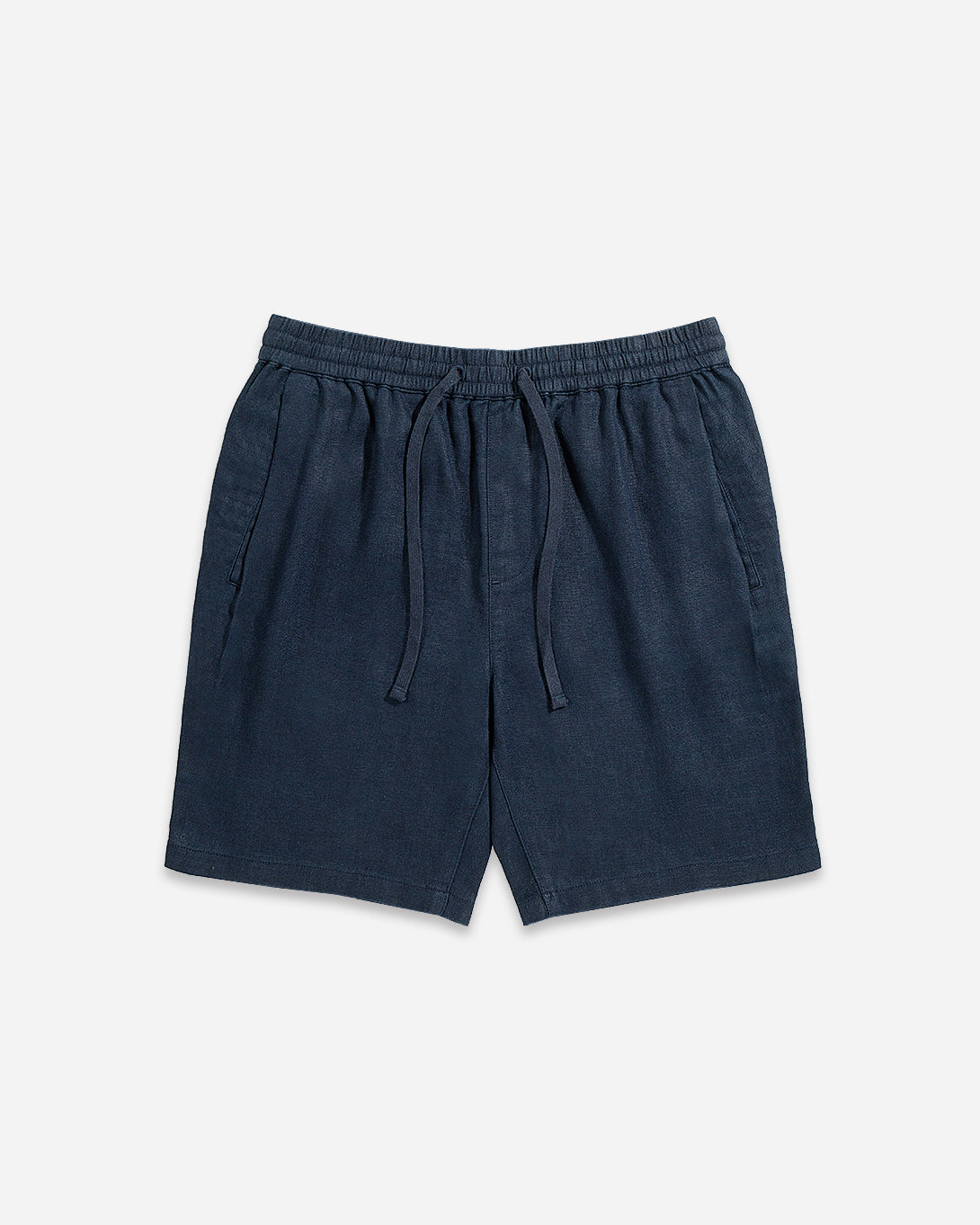 Navy Ward Linen Shorts Mens Linen Drawstring Shorts 