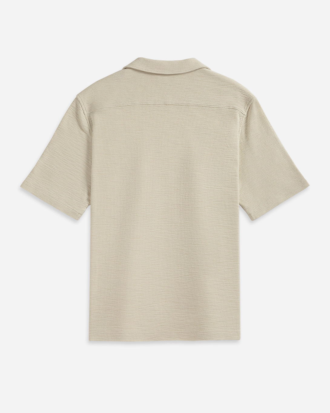 Silver Birch Rockaway Slub Waffle Shirt Mens Camp Collar Short Sleeve Waffle Knit 