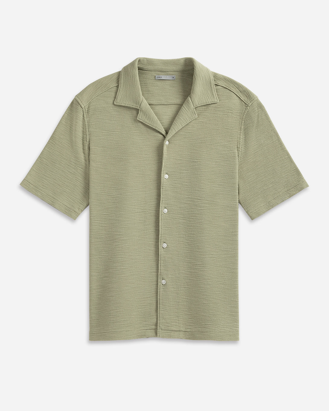 Tea Rockaway Slub Waffle Shirt Mens Camp Collar Short Sleeve Waffle Knit 