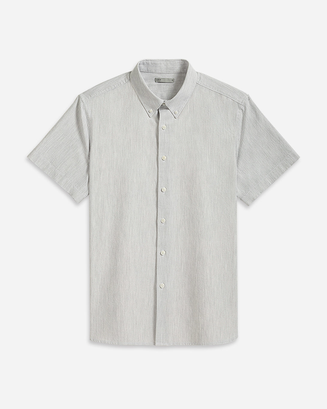 Lt Grey Heather Fulton SS Heather Shirt Mens Button Down Short Sleeve Shirt Oxford Short Sleeve
