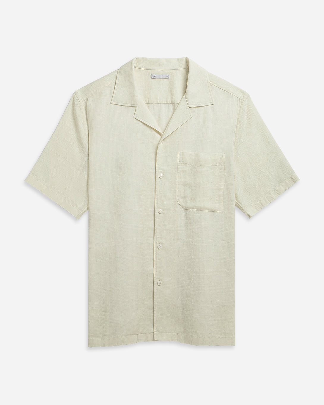 Silver Birch Rockaway Linen Cotton Shirt Mens Camp Collar Linen Shirt Chest Pocket Short Sleeve Tee