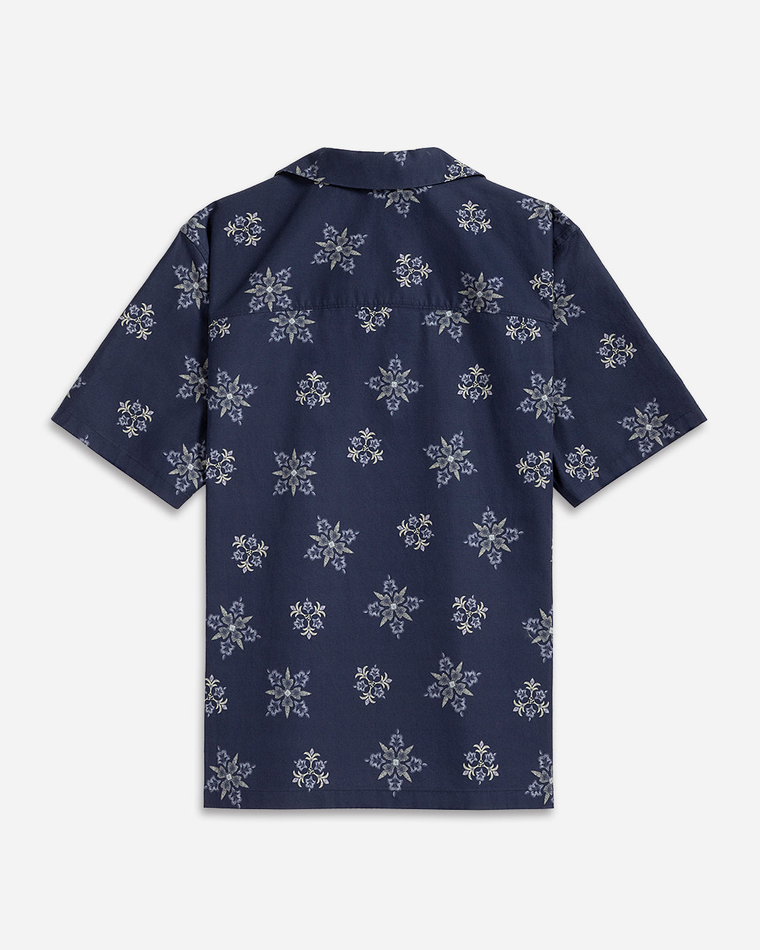Navy Print Rockaway Printed Shirt Mens Printed Camp Collar Shirt 