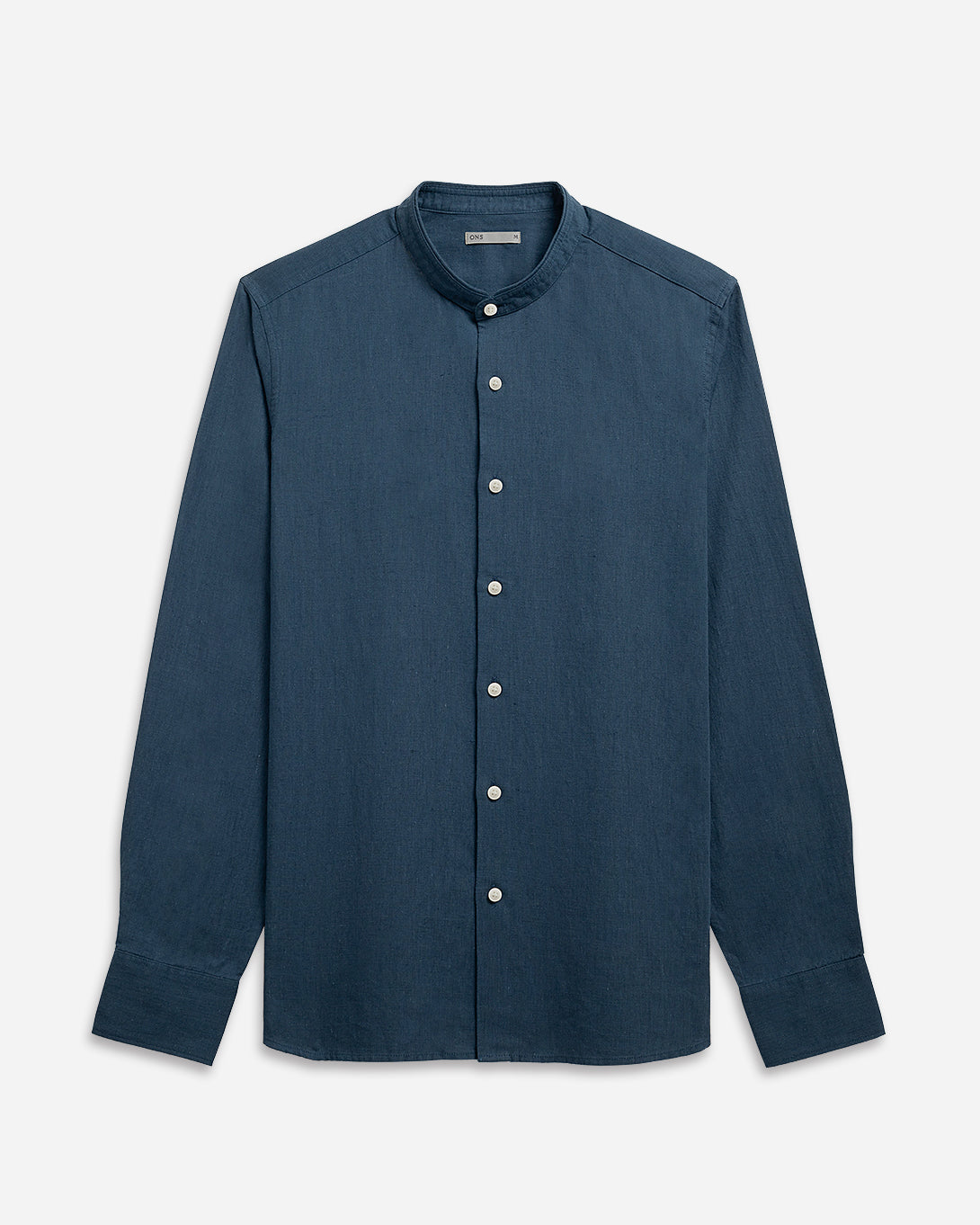 Dk Denim Aleks Linen Cotton Shirt Band Collar Linen Dress Shirt 