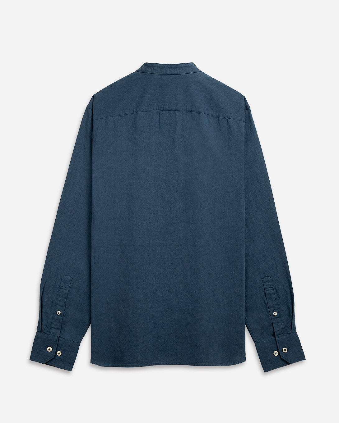 Dk Denim Aleks Linen Cotton Shirt Band Collar Linen Dress Shirt 