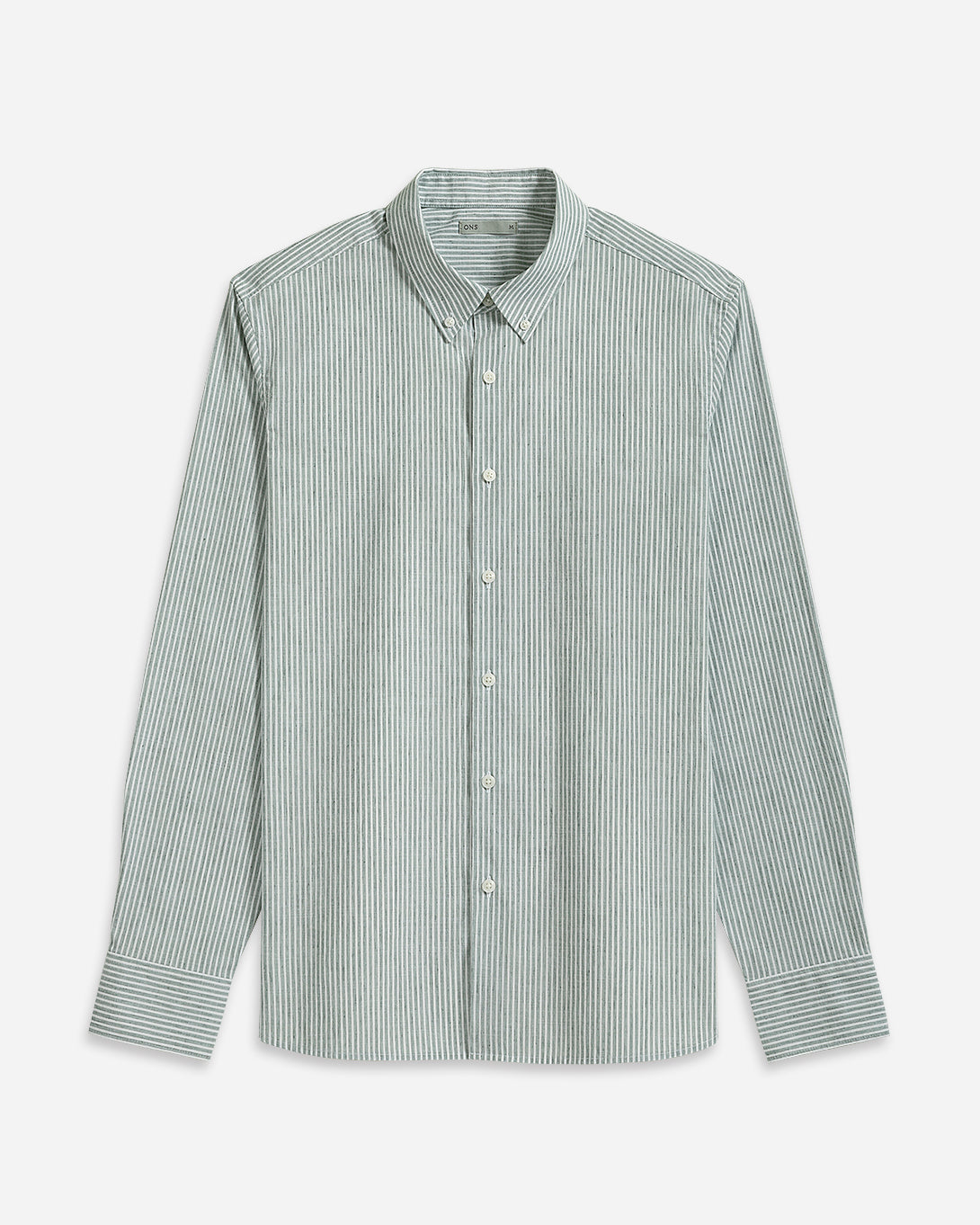 Lead/White Stripe Fulton Stripe Shirt Mens Long Sleeve Casual Dress Shirt Button Down Shirt Button Down Collar Cotton Linen Blend Shirt 