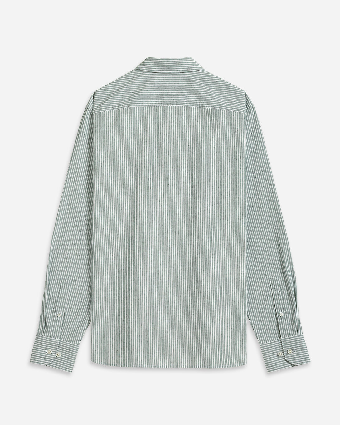 Lead/White Stripe Fulton Stripe Shirt Mens Long Sleeve Casual Dress Shirt Button Down Shirt Button Down Collar Cotton Linen Blend Shirt 