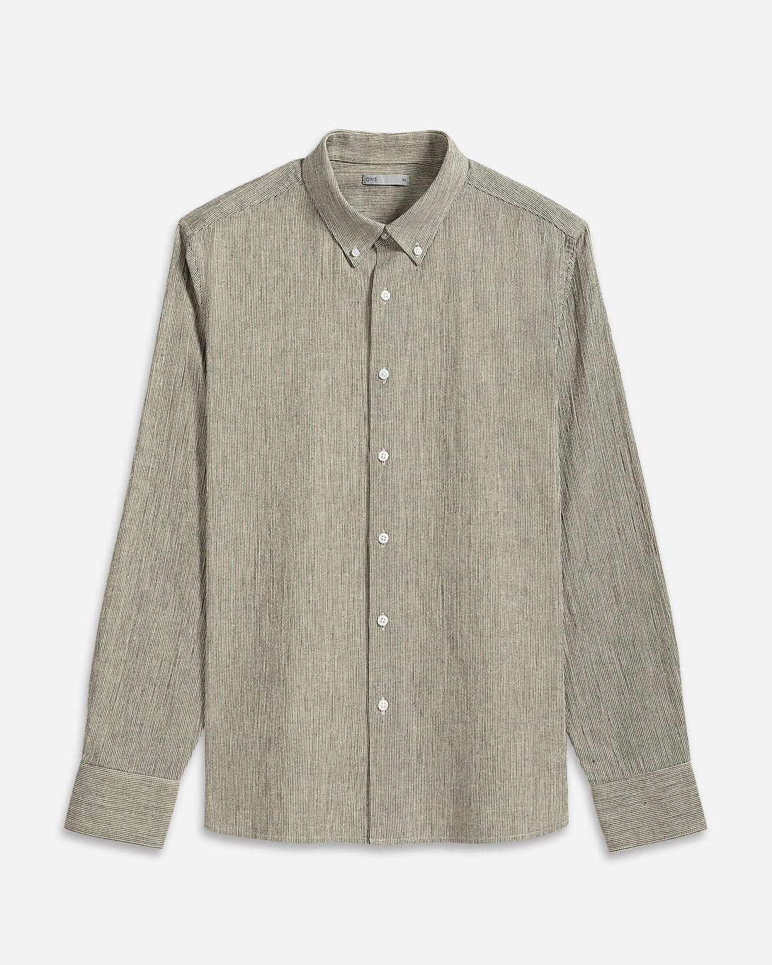 Black/Off White Stripe Fulton Pinstripe Shirt Mens Button Down Shirt Collared Dress Shirt Micro Stripe Dress Shirt Cotton Linen Stripe Shirt 