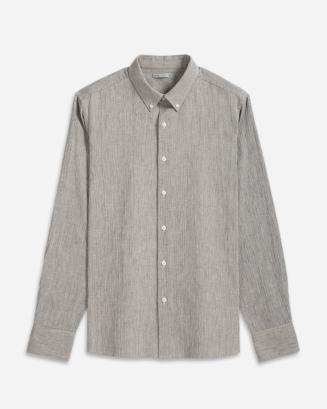 Navy/Off White Stripe Fulton Pinstripe Shirt Mens Button Down Shirt Collared Dress Shirt Micro Stripe Dress Shirt Cotton Linen Stripe Shirt 