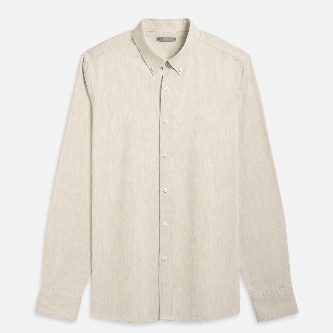 Off White Fulton Heather Oxford Shirt Mens Button Down Dress Shirt Heather Oxford Shirt Button Down Collar 