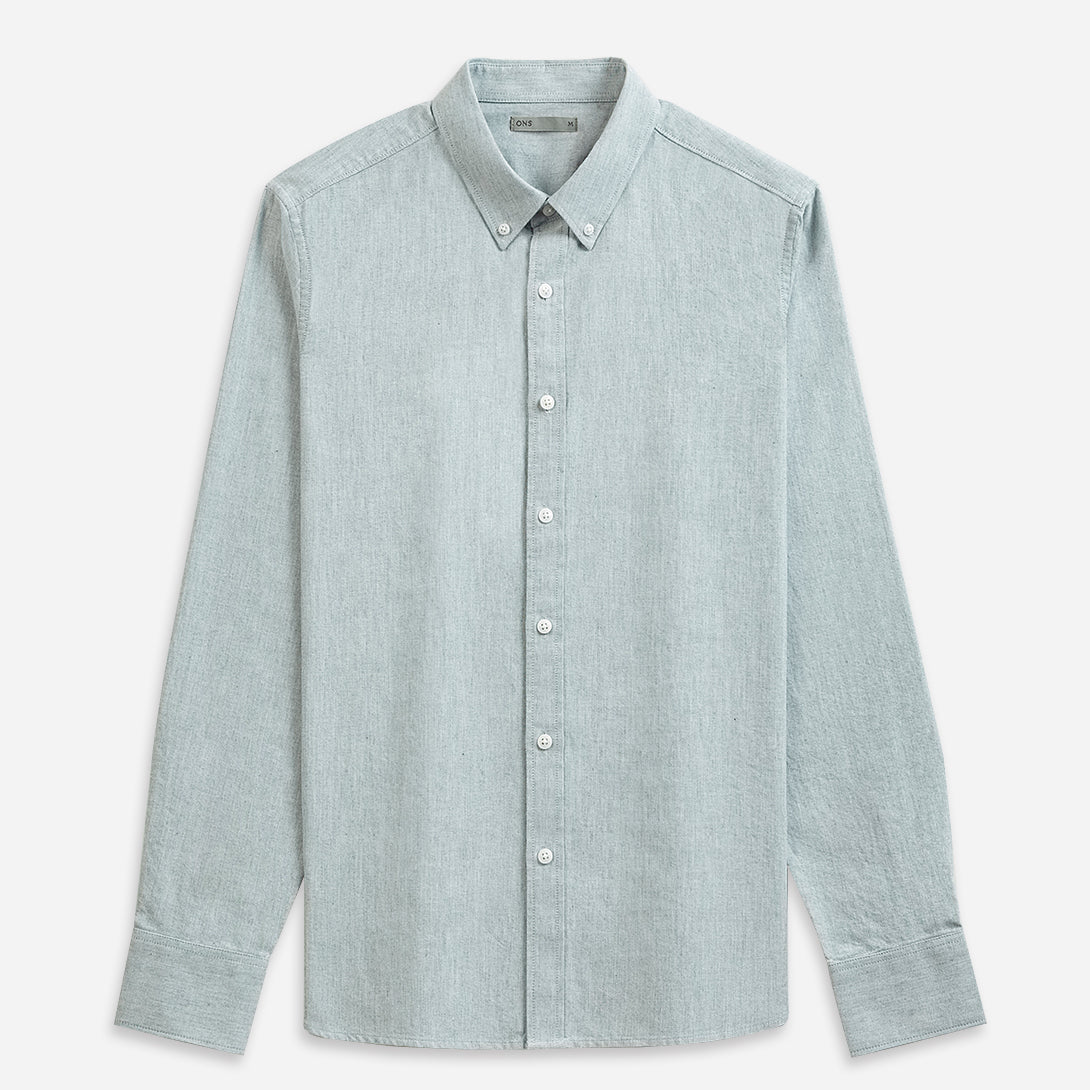 Lead Heather Fulton Heather Oxford Shirt Mens Button Down Dress Shirt Heather Oxford Shirt Button Down Collar 