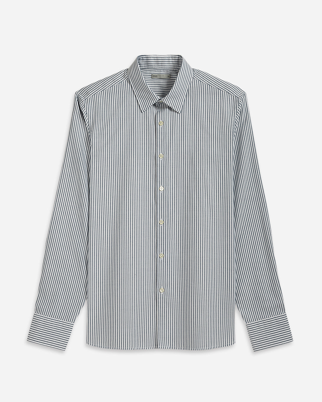 Navy/White Stripe Arik Bengal Shirt Mens Striped Dress Shirt Mens Button Up Point Collar Shirt Blue Stripe