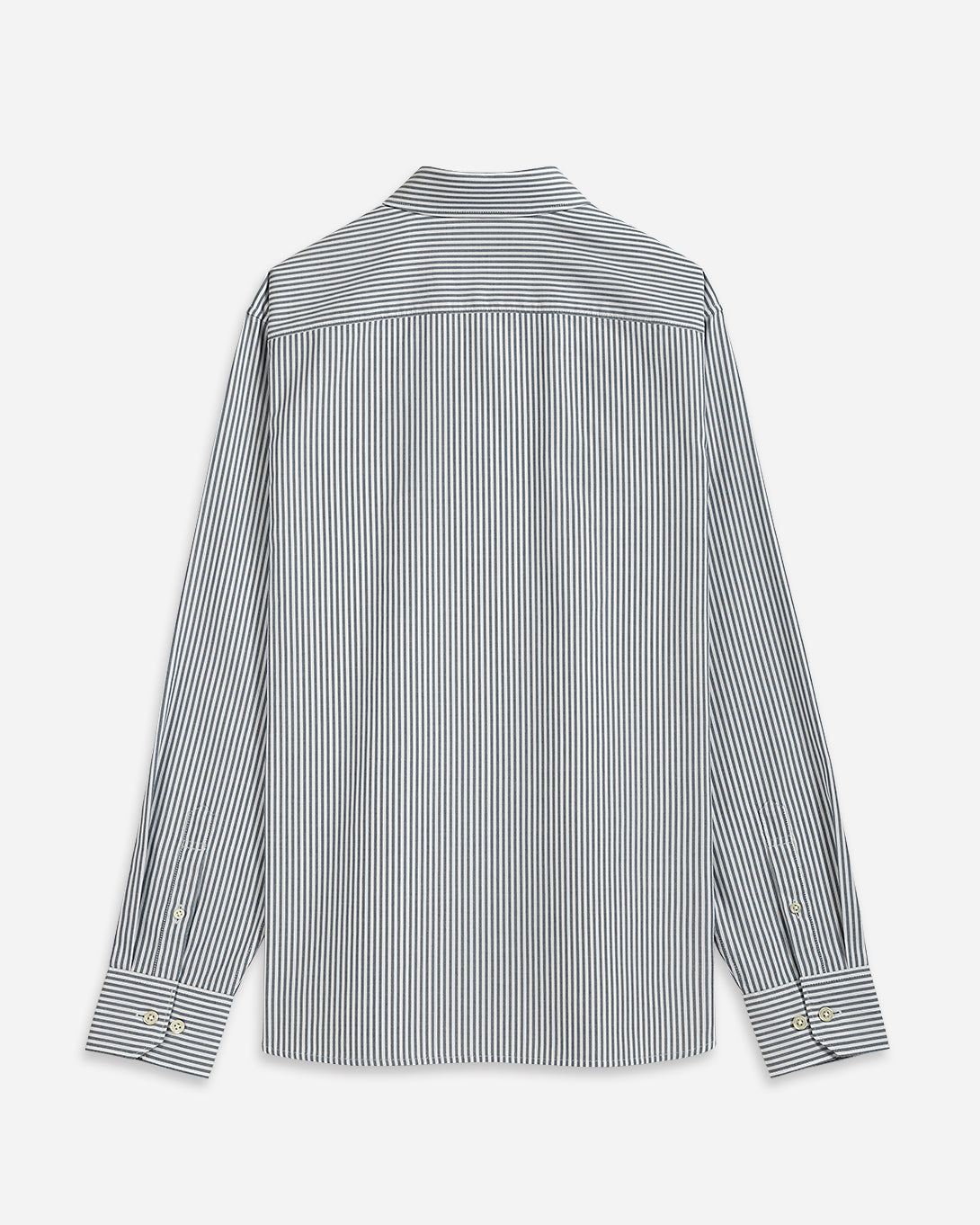 Navy/White Stripe Arik Bengal Shirt Mens Striped Dress Shirt Mens Button Up Point Collar Shirt Blue Stripe