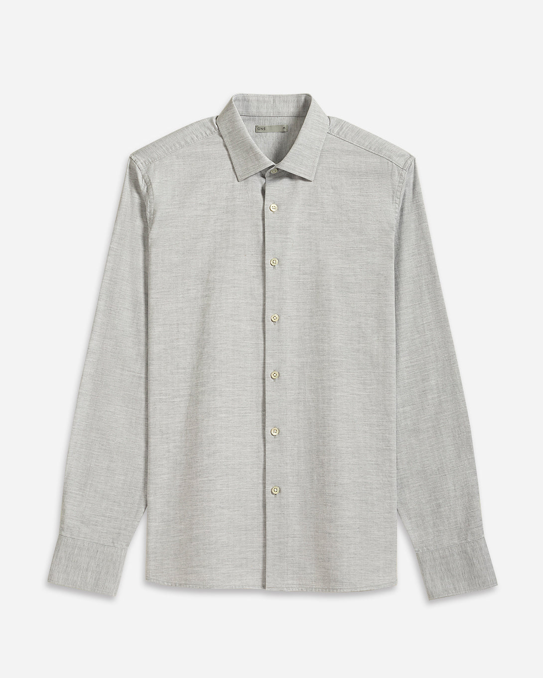 Lt Grey Adrian Herringbone Shirt Mens Spread Collar Shirt Herringbone Fabric Mens Dress Shirt All Season Shirt 
