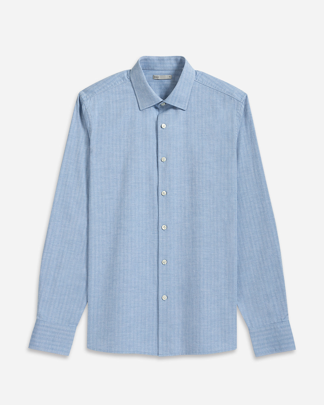 Lt Blue Adrian Herringbone Shirt Mens Spread Collar Shirt Herringbone Fabric Mens Dress Shirt All Season Shirt 